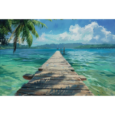 Peinture Mer Ponton